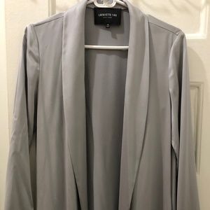 NWT Lafayette 148 100% Silk Gray Duster